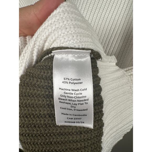 T By Talbots Color Block Cardigan Sweater Button Up Size XL Sold Out Online - Picture 9 of 9